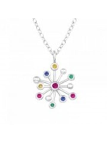 Alexander York Kette mit Anhänger FEUERWERK mit Zirkonia in 925 Silber - 2-tlg. in silber