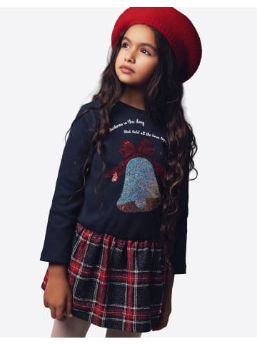 SOLANG Kleid in Navyblau Rot