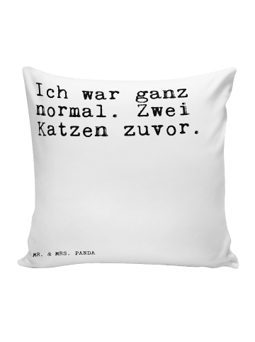 Mr. & Mrs. Panda Dekokissen Ich war ganz normal.... mit Spruch in Weiß