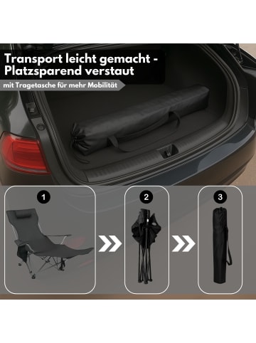 Coemo Gartenliege Liegestuhl tragbar Campingstuhl in Beige