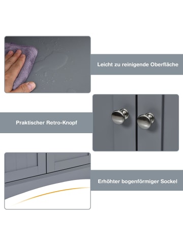 COSTWAY Hochschrank in Grau