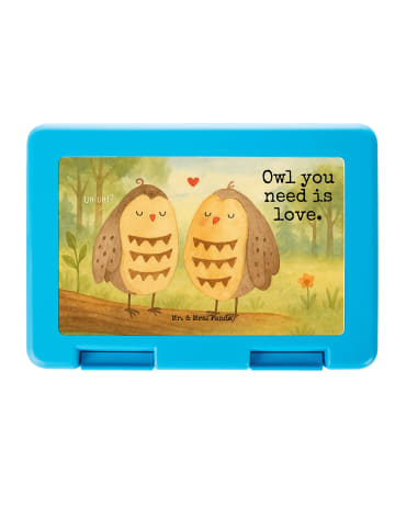 Mr. & Mrs. Panda Snackbox Eulen Liebe Design mit Spruch in Weiß