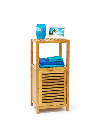relaxdays Badregal in Natur- (B)36,5 x (H)80 x (T)33 cm