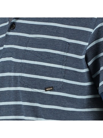 Twinlife Polo-Shirt indigo stripe in Schwarz