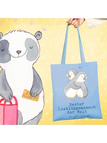 Mr. & Mrs. Panda Tragetasche Pinguin Bester Lieblingsmensch der ... in Sky Blue