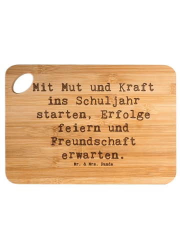 Mr. & Mrs. Panda Brett Spruch Mutiger Schulanfang mit Spruch in Braun