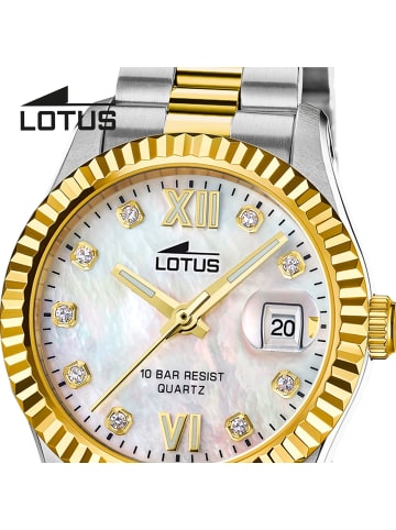 Lotus Chronograph-Armbanduhr Lotus Classic silber, gold mittel (ca. 32,5mm)