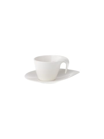 Villeroy & Boch Espressotasse mit Untertasse Flow in Weiß 100 ml in weiß