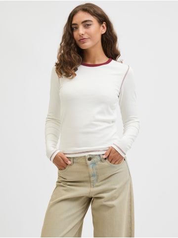 JJXX Langarm-T-Shirt in Cloud Dancer