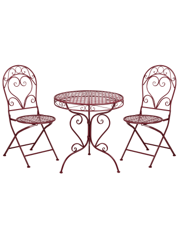 3-tlg Bistro Set ALBINIA in Rot