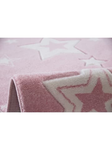 Happy Rugs  Kinderteppich STARLIGHT in Rosa/Weiß