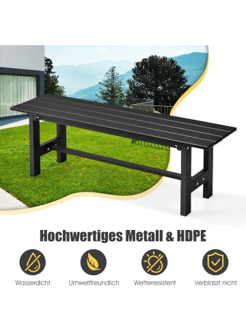 COSTWAY 2-Sitzer Sitzbank in Schwarz