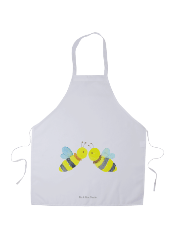 Mr. & Mrs. Panda Schürze Biene Liebe ohne Spruch in Weiß