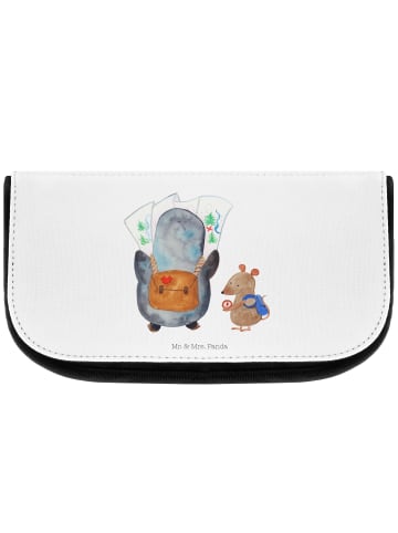 Mr. & Mrs. Panda Kulturbeutel Pinguin & Maus Wanderer ohne Spruch in Weiß