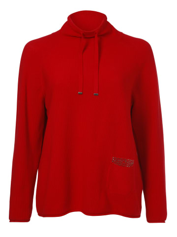 VIA APPIA DUE  Pullover Sportiver Stehkragenpullover aus unifarbenem Stoff in rot