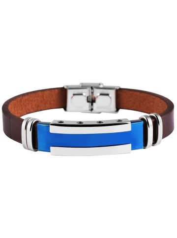 Adeliás Unisex Armband aus Leder 22 cm in braun