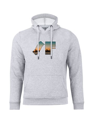 Cotton Prime® Hoodie Skyline San Francisco - Weltenbummler Kollektion in Grau-Melange