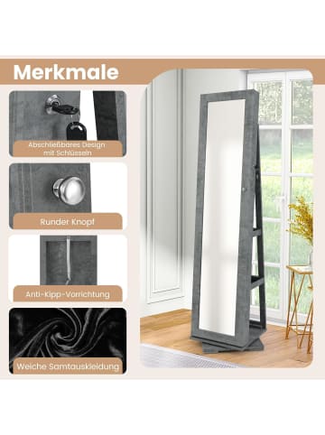 COSTWAY Schmuckaufbewahrung in Anthrazit