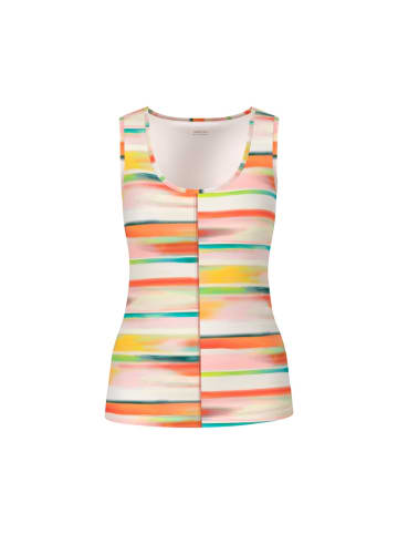 MARC CAIN Top mit Streifen im Batik-Look in Gelb