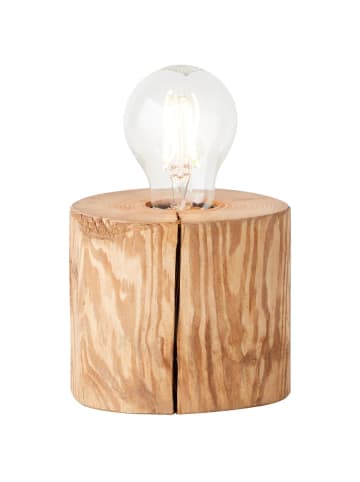 Brilliant Lampe, Trabo Tischleuchte 10cm kiefer gebeizt, Holz, 1x A60, E27, 25W,