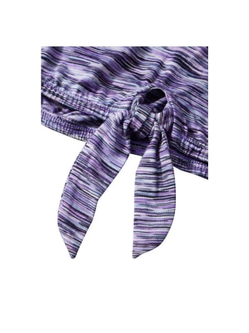 Cecil Langarmshirt in multi charcoal grey melange