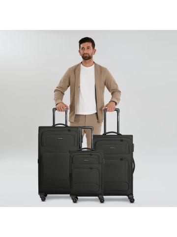 Smartbox Edition 04 4 Rollen Kofferset 3-teilig mit Dehnfalte in black