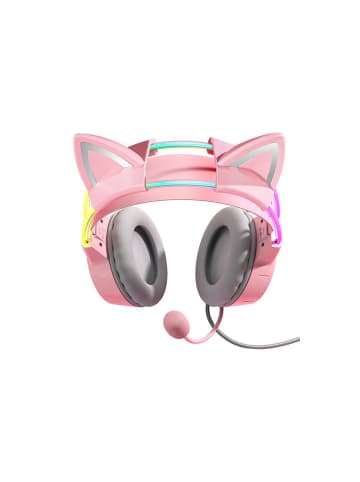ONIKUMA X15Pro Pink Gaming Headset Katzenohren