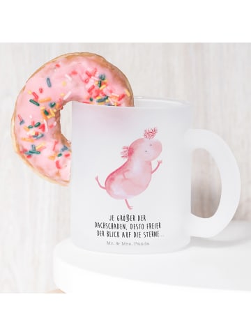 Mr. & Mrs. Panda Teetasse Axolotl Tanzen mit Spruch in Transparent