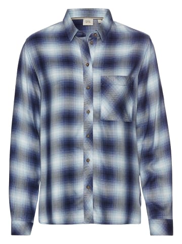 Camel Active Karobluse aus reiner Viskose in Blau kariert