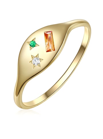 Glanzstücke München Ring Sterling Silber Zirkonia in gelbgold