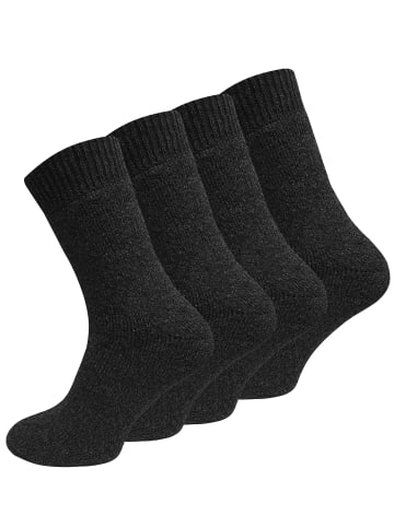 Cotton Prime® NORWEGER Socken 4 Paar, mit Vollplüsch in Anthrazit