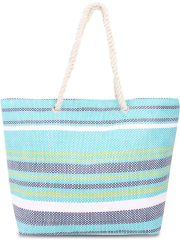 normani Bequeme Sommer-Umhängetasche, Strandtasche in Stripes Blue