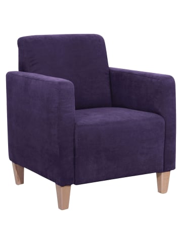 58 aufm Kessel SESSEL Karol Bezug Veloursstoff Buche natur / violett