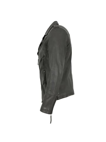 JILANI Bikerlederjacke Lammnappa in Grau