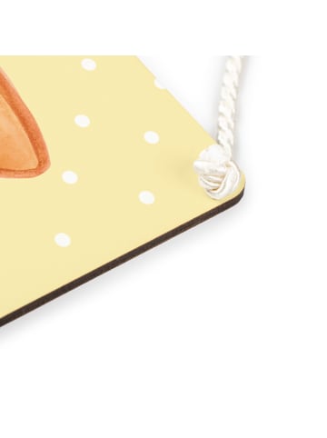 Mr. & Mrs. Panda Schild Avocado Toast ohne Spruch in Gelb Pastell