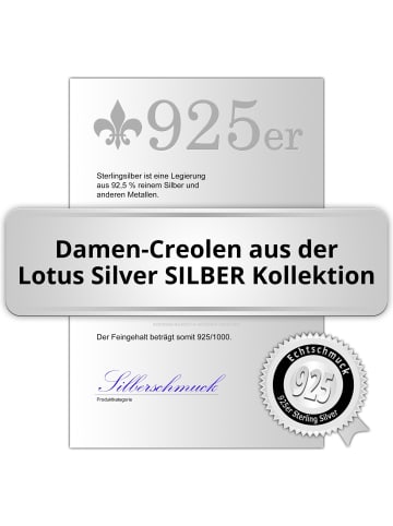 LOTUS silver Ohrringe Silber 925 Sterling Silber Creolen