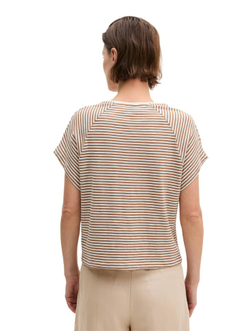 Marc O'Polo Gestreiftes T-Shirt regular in Medium Brown