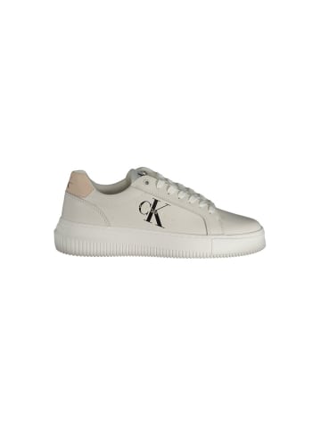 Calvin Klein Weiße Polyurethan-Sneaker