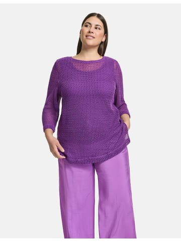 SAMOON Pullover Kurzarm in Soft Plum