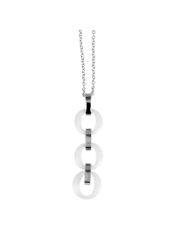 Adeliás Damen Halskette – Ankerkette aus Edelstahl 45 cm in silber