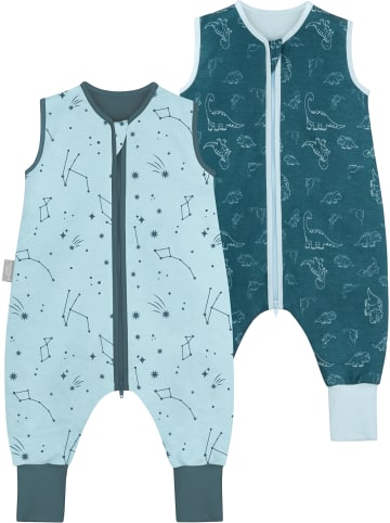 normani Baby Winter und Sommer-Schlafsack Set (1.0 + 2.5 TOG) in Blau