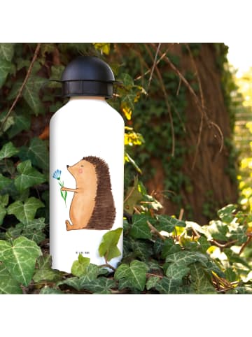 Mr. & Mrs. Panda Kindertrinkflasche Igel Blumen ohne Spruch in Weiß