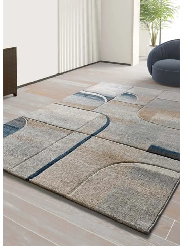 Atticgo Kurzflor-Teppich MEDEL in blau