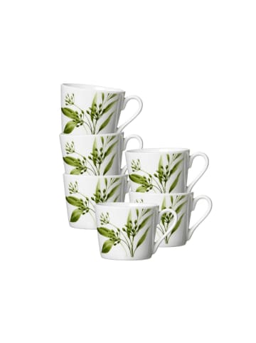 Ritzenhoff & Breker 6er Set Espressotassen Evora 100 ml in weiß-grün