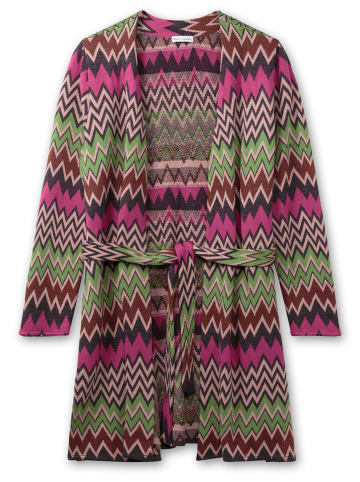 sheego by Joe Browns Longstrickjacke in beere-gemustert
