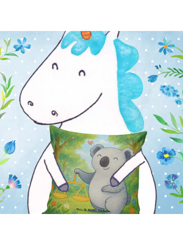 Mr. & Mrs. Panda Zierkissen Waage Astrologie Design ohne Spruch in Weiß