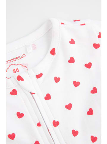 Coccodrillo Baumwollstrampler mit langen Ärmeln in bunt