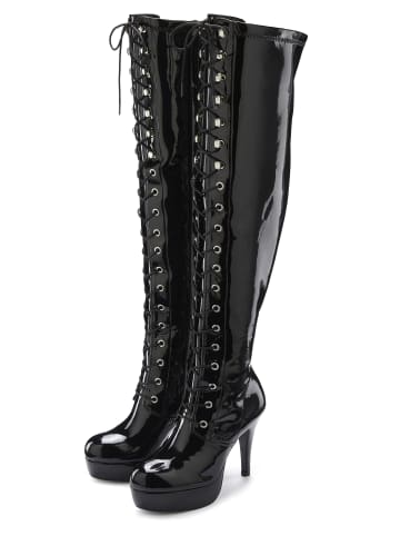 LASCANA Belle Affaire Overkneestiefel in schwarz