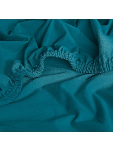 Erwin Müller Interlock-Jersey Spannbettlaken 2er-Pack Nürnberg in petrol