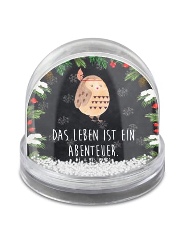Mr. & Mrs. Panda Weihnachts Schneekugel Eule Federschmuck mit Sp... in Kreidetafel
